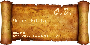 Orlik Delila névjegykártya